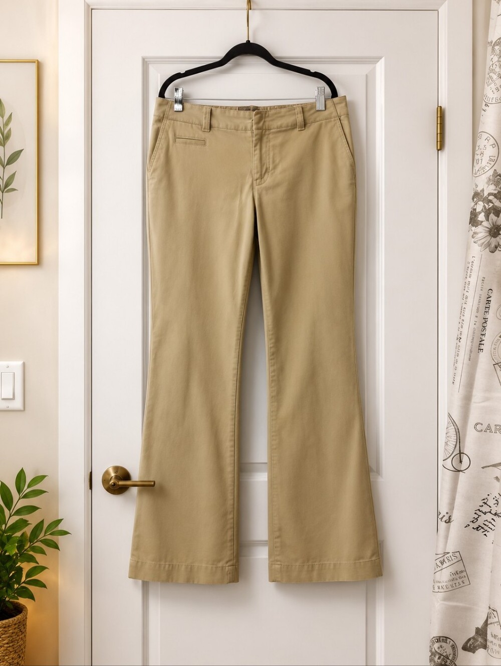 American Eagle Outfitters Cottagecore Beige Paisley Lined Pants Long Size 16